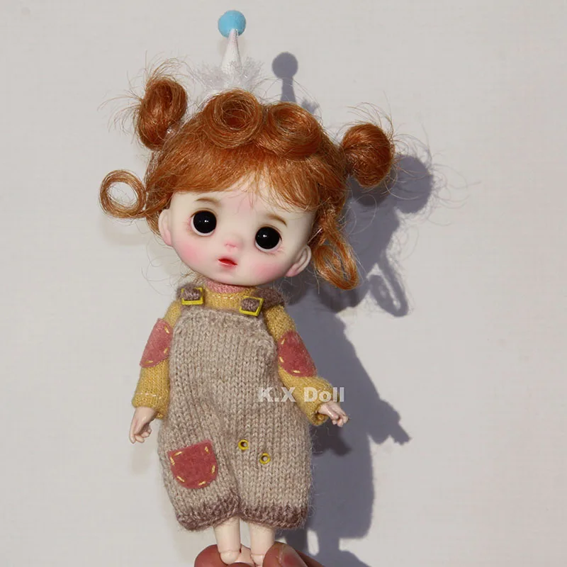 

Кукла шарнирная со сменным лицом, 15 см, 1/12 см