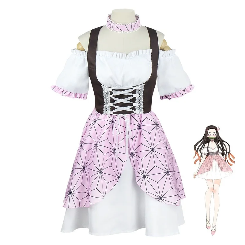 

Anime Demon Slayer Halloween Kamado Nezuko Girl Novelty Dress Cosplay Costume Suit