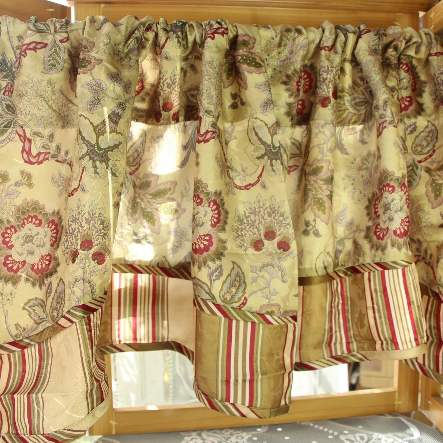 Жаккардовая занавеска с большими цветами на дверь шкафа балдахин для кухни