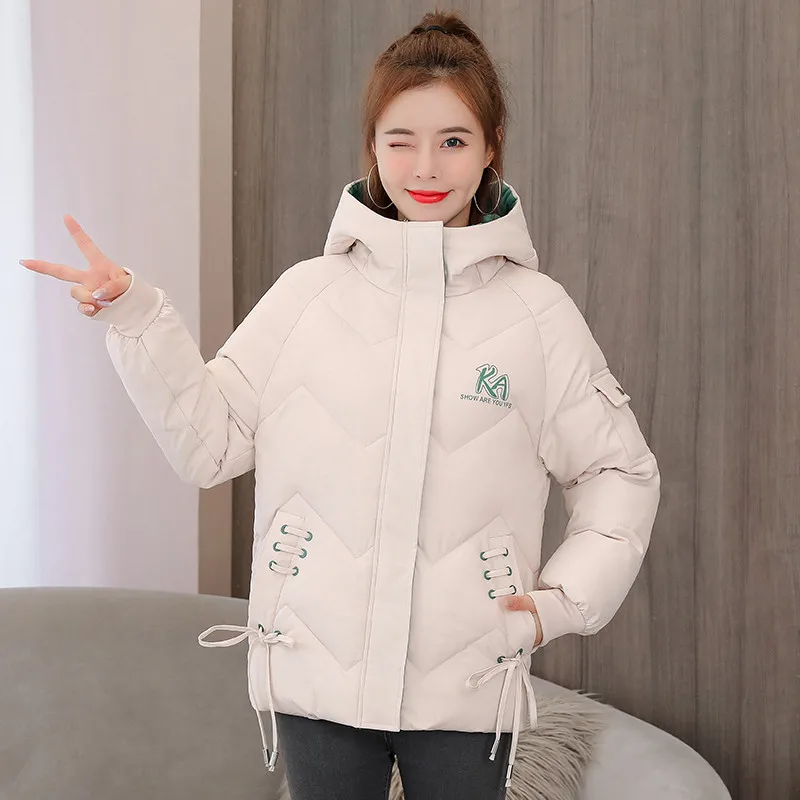 2021 New Women Parkas Winter Coat Hooded Thicken Warm Down Cotton Jacket Loose Parka Cotton Padded Jackets Outwear Plus Size 2XL