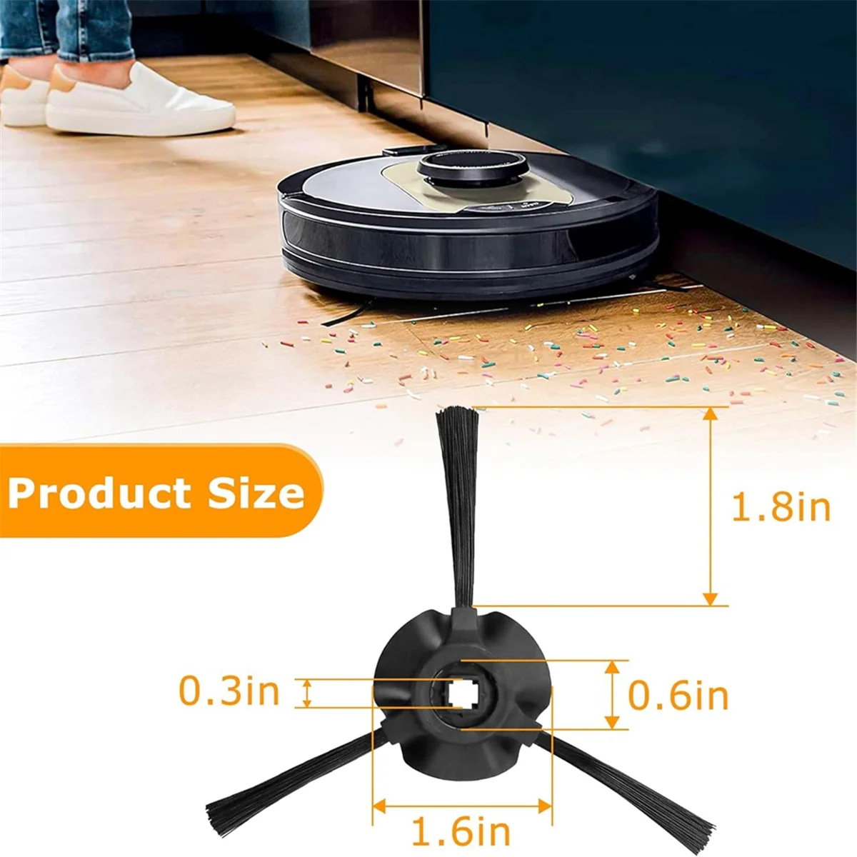 Сменные боковые щетки из 8 штук для робота-пылесоса Shark Matrix RV2310 RV2310AE AV2310 AV2310AE RV2300