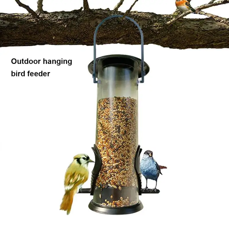

Bird Feeder Hanging Food Dispenser Parrot Food Box For Outdoor Balcony Flying Animal Automatic Feeding Tool Aves Decor Pet