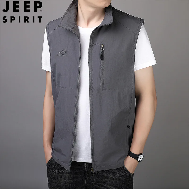 Мужской спортивный жилет JEEP SPIRIT повседневный легкий Свободный без рукавов
