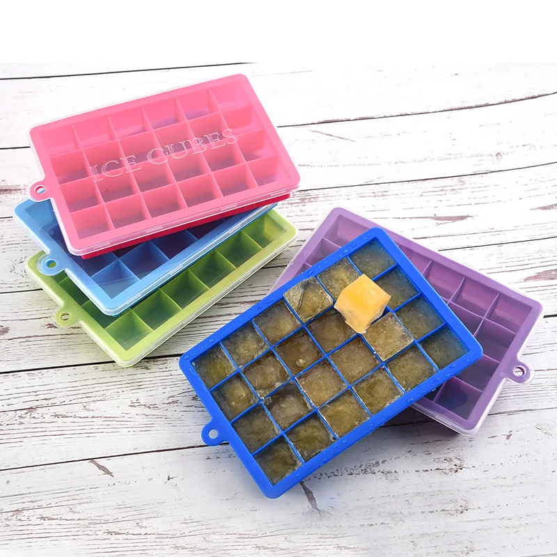 

1PC Silicone Ice Cube Maker Form for Ice Candy Cake Pudding Chocolate Molds Easy-Release Square Shape Ice Cube Trays Molds