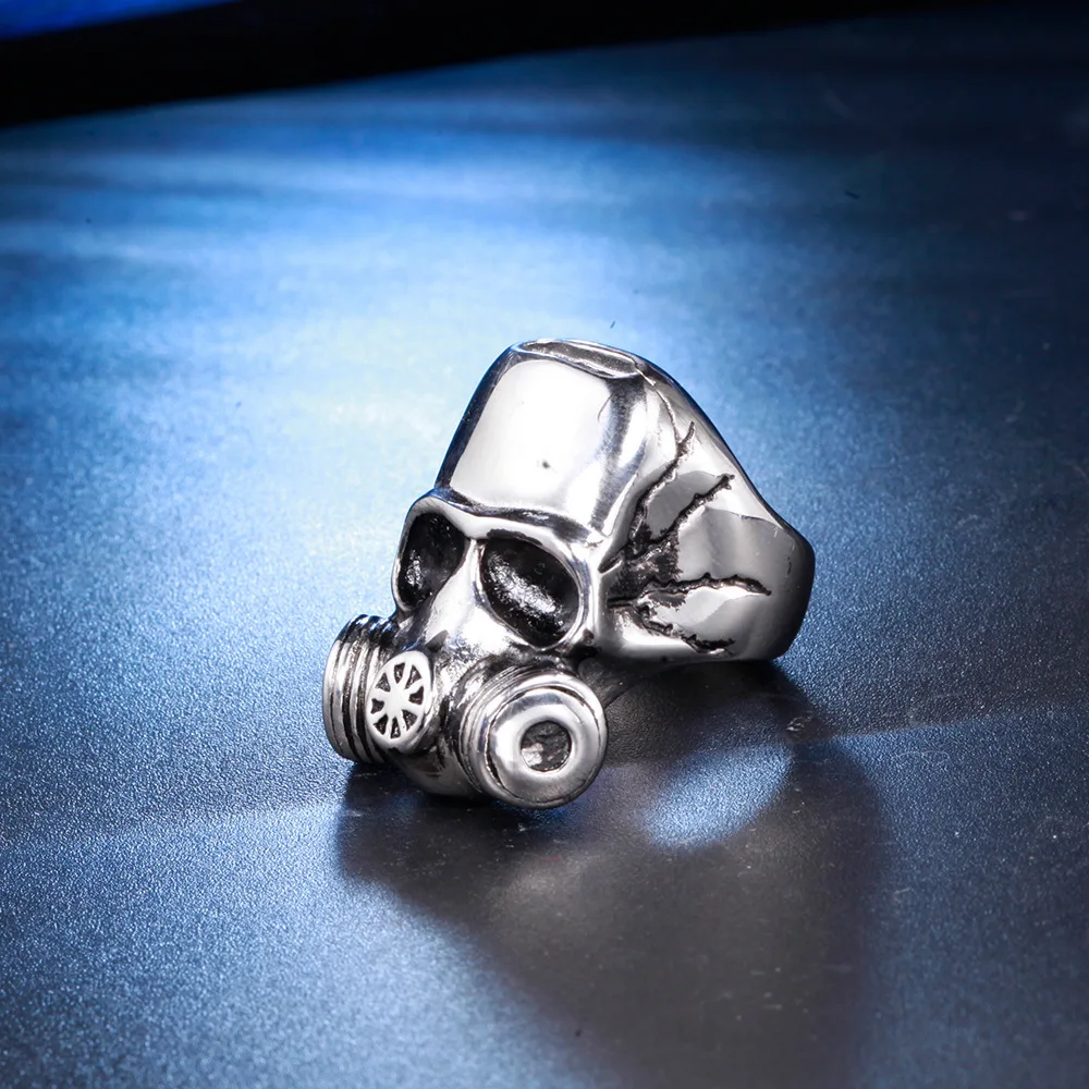 Кольца в готическом стиле панк Антивирусная маска демон Череп крутые мужские