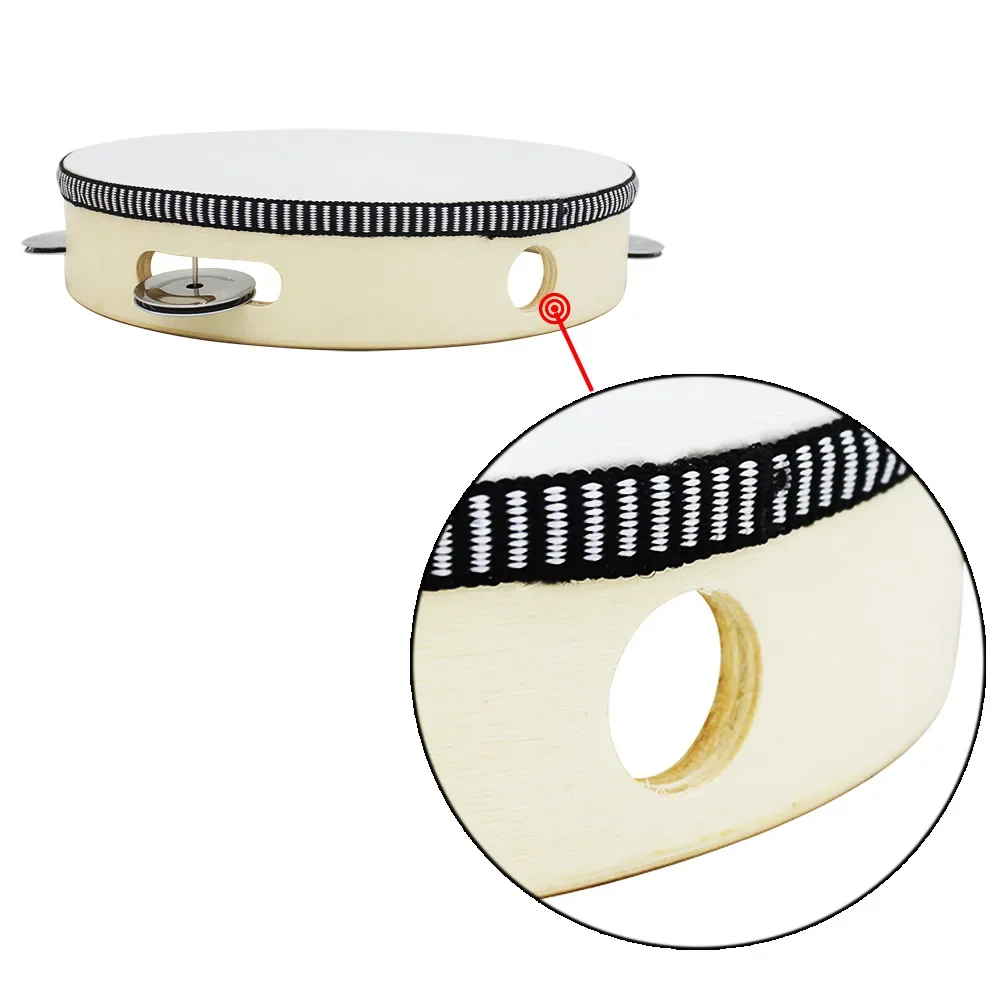 Деревянный бубен ударный инструмент для семейного использования 8-дюймовый