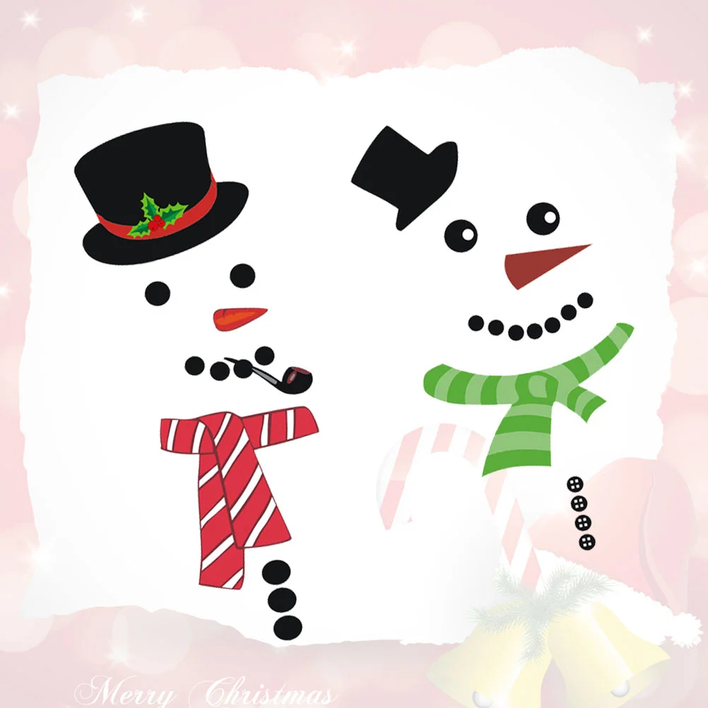 

Office Kitchen for Sticker Refrigerator Decal Funny Sticker Self-adhesive Creative Snowman Fridge Sticker 1 Pc