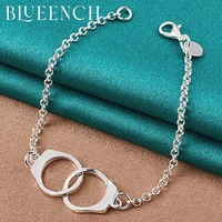 blueench 925 sterling silver unique pendant thin chain simple bracelet for women dating party temperament jewelry
