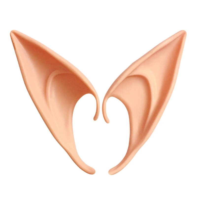 

1 Pair Halloween High Simulation Elf Latex Ears Soft Harmless False Ears Props Fairy Angel Dress Up Cosplay Costume