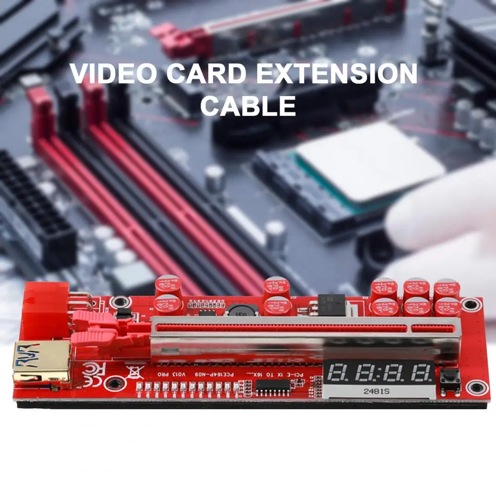 

PCI-E Converter Card Reliable Anti-interference Temperature Display Function PCI-E Adapter Card