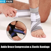 byepain1pcs sports ankle brace compression ankle support strap sleeves foot protective elastic bandage for football basketball