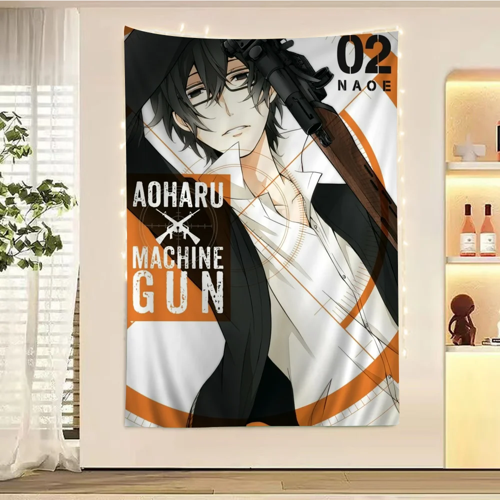 Aoharu X Machinegun гобелен из аниме для гостиной дома и общежития Декор