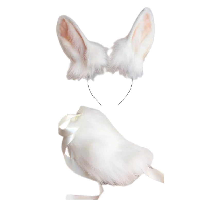 

ComicCon Anime Headband Furry Rabbit Tail Rabbit Ears Carnivals Party Toy