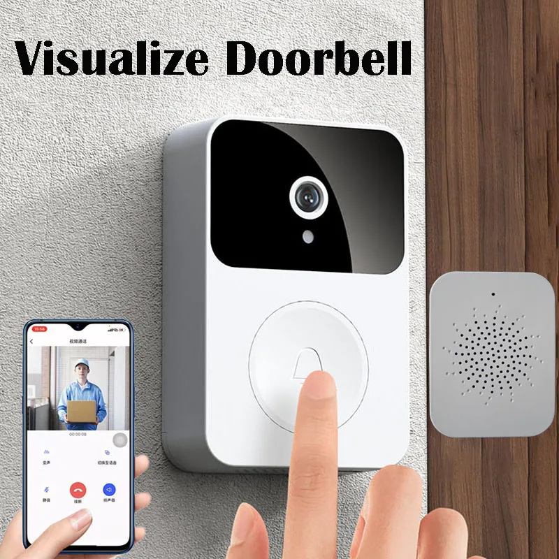 

Wireless Door Bell 1080P Home Surveillance Visual Door Ring Camera Video Wifi Intercom Remote Control Night Vision Doorbell