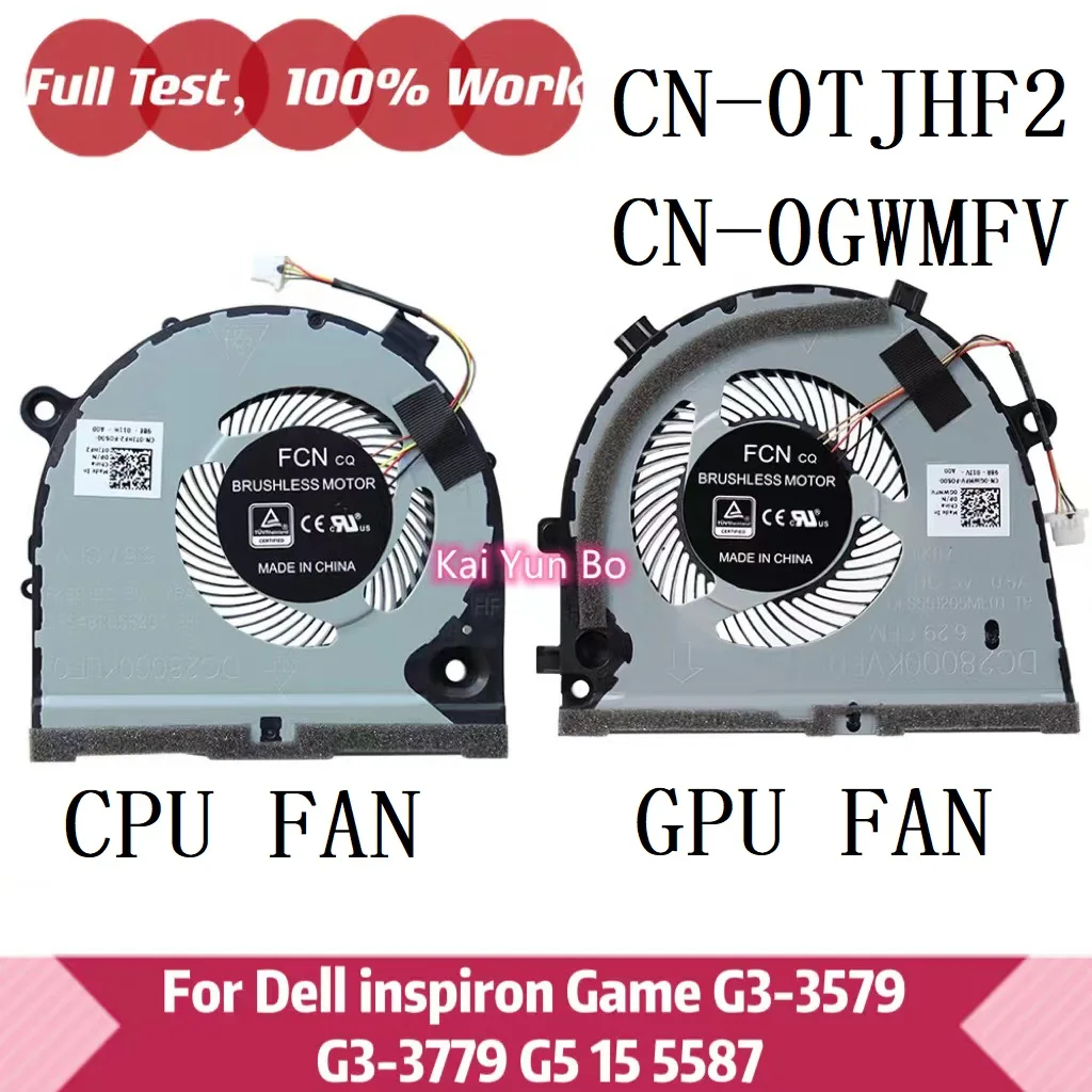 Вентилятор охлаждения процессора ноутбука или для Dell inspiron Game G3 3579 G3-3779 G5 15 5587 0TJHF2