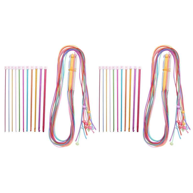 

46 Pcs Tunisian Crochet Hook Set Include Plastic Cable Afghan Crochet Hook And Tunisian Afghan Aluminum Knitting Needles