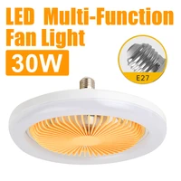 e27 led bulb fan blade lamp ac85 265v 30w ceiling lamps 3 modes led light bulb tent night lights for home bedroom light lighting