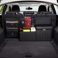 car trunk organizer leather multi pockets foldable storage bag big capacity back seat hanging universal car trunk storage