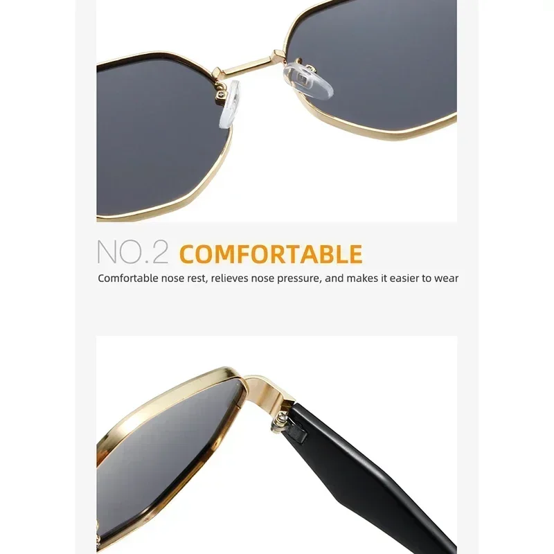 DYTYMJ многоугольные солнцезащитные очки женские ретро в маленькой оправе