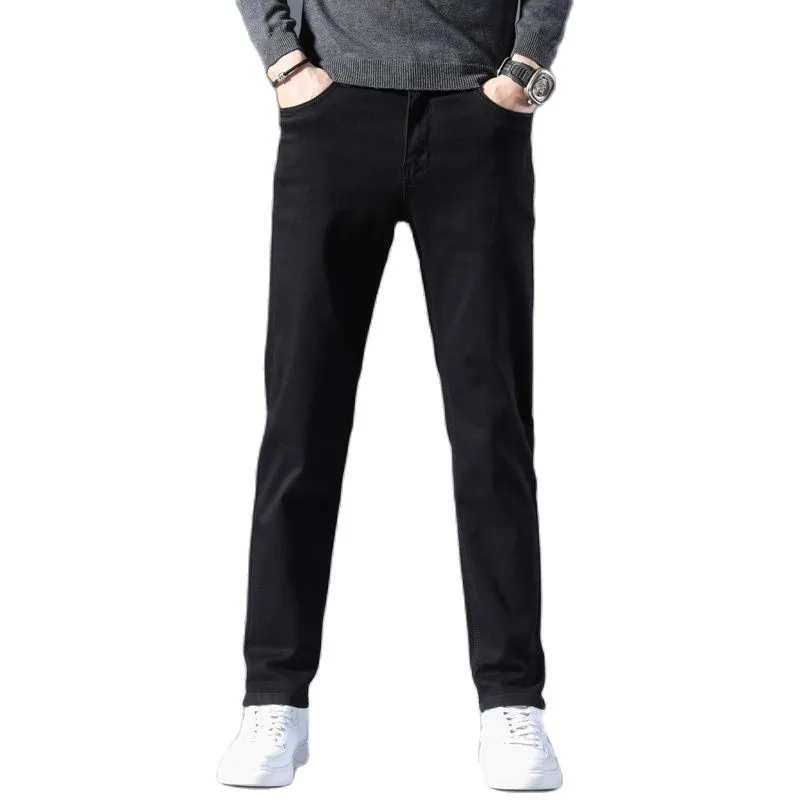 

2022 New Classic Men's Jeans Men's Soft Black Biker Men's Denim Cargo Pants Men's Pants Streetwear Slim Pants