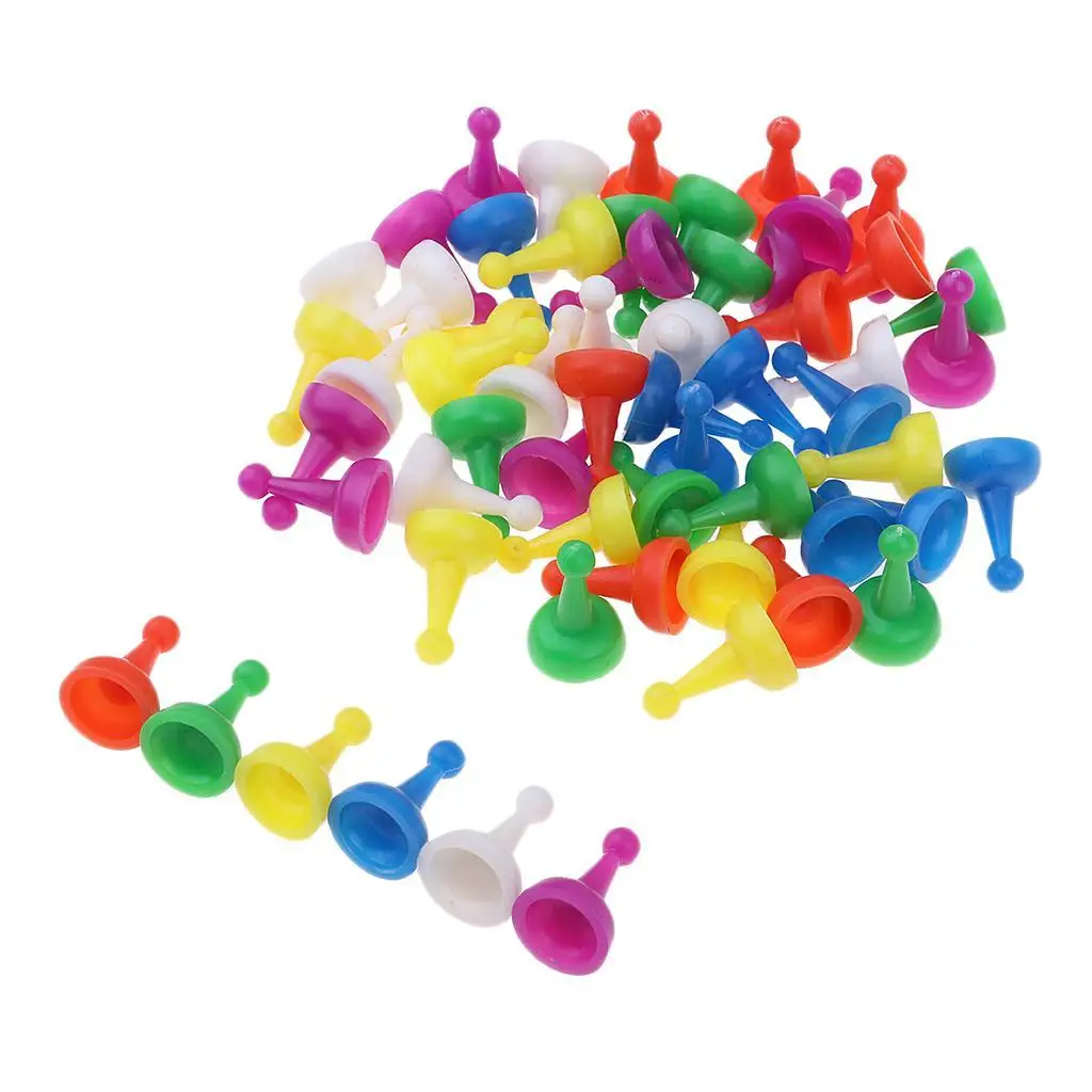 

60x Multicolor Hamal Pieces Plastic Chess Game Accessories for Draughts 20mm