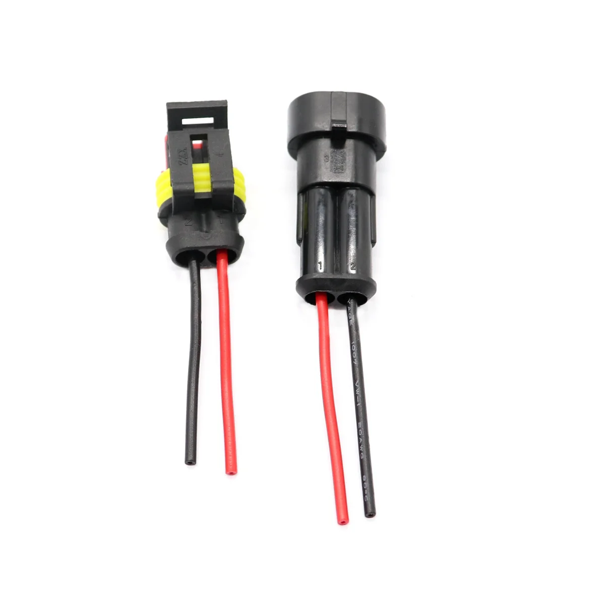 

10 Pairs 2-Pin IP67 Waterproof Electrical Wire Terminal Connectors Plugs with Wires Kits for Motorcycles