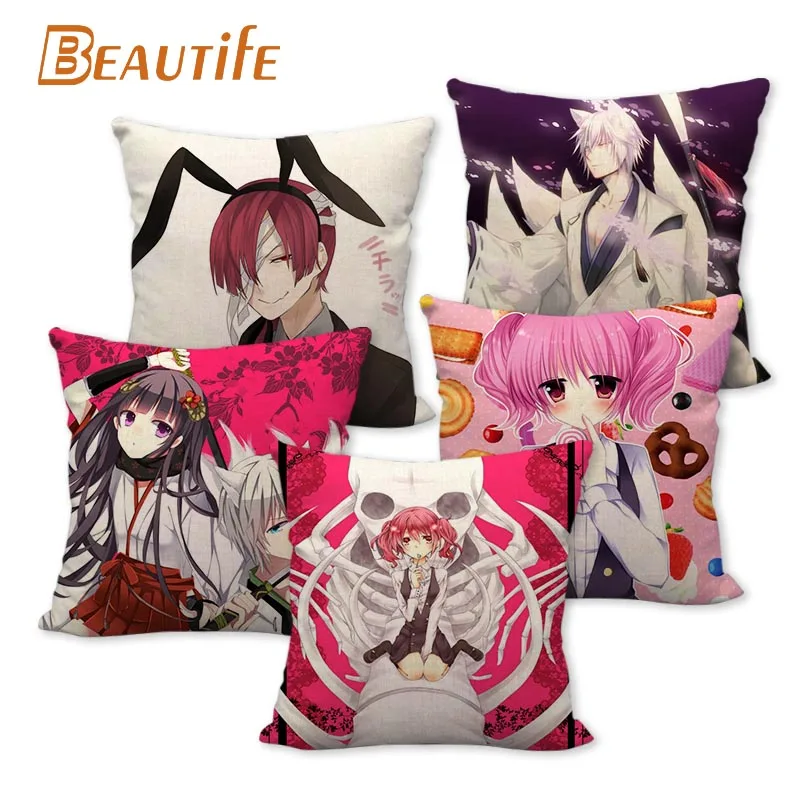 

Custom Inu x Boku SS Anime Girl Pillowcase 45X45cm Wedding Decorative Eco-Friendly Cotton Linen Fabric Pillow Case