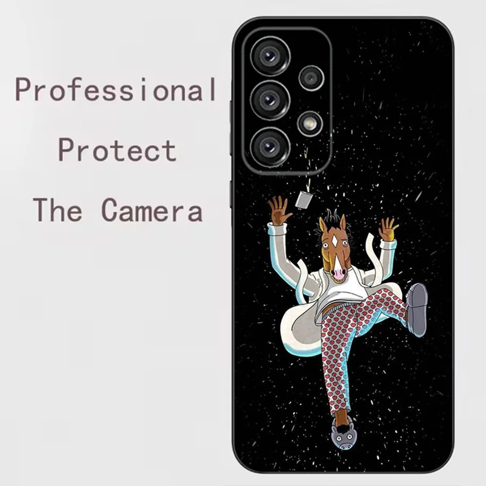 Забавный чехол для телефона B-Bojack H-Horseman Samsung Galaxy A13 A21s A22 A31 A32 A52 A53 A71 A80 A91 Soft Black Shell