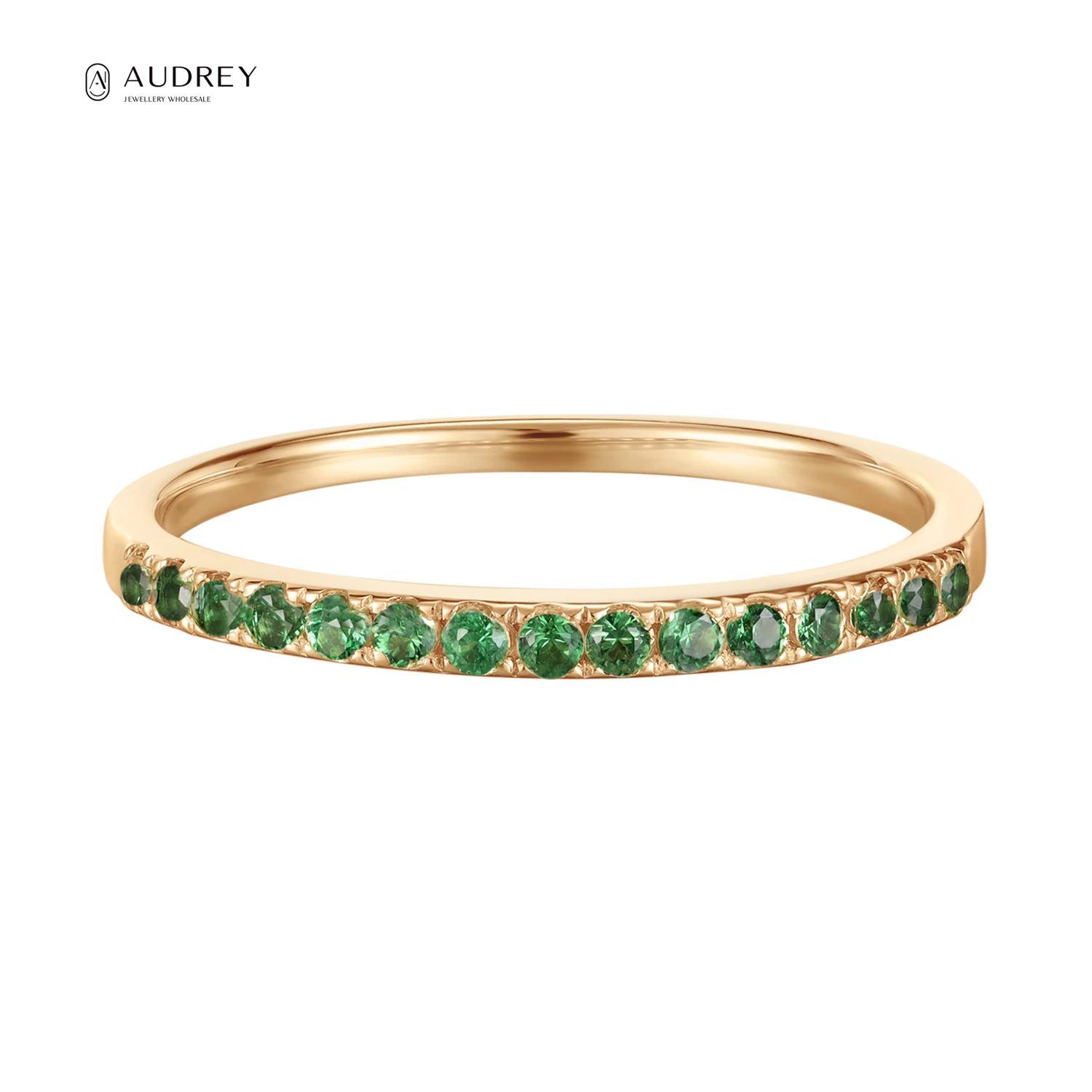 

Audrey Fashion Luxury Jewelry Birthstone Rings Customizable Jewelry 14k Solid Gold Gemstone Engagement Ring For Women