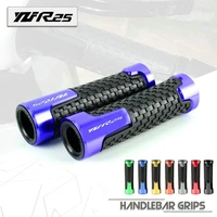 7822mm motorcycle accessories universal cnc aluminumrubber handle grips for yamaha r25 yzfr25 yzf r25