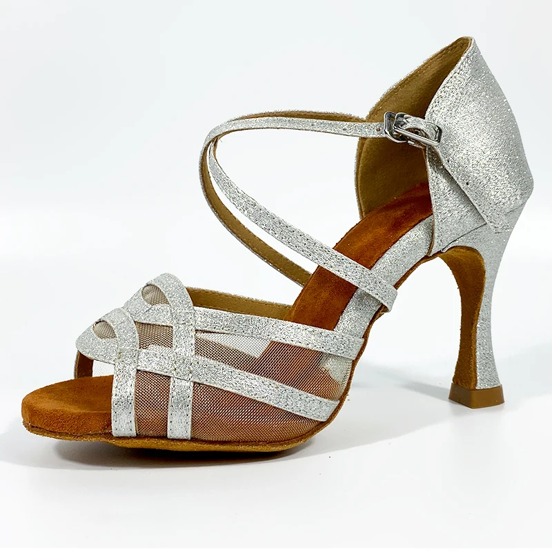 Latin Dance Shoes 2022 Women Ballroom High Heel Dance Shoes Soft Sole Tango Salsa Bachata Party Shoes For Ladies Girl Sandals