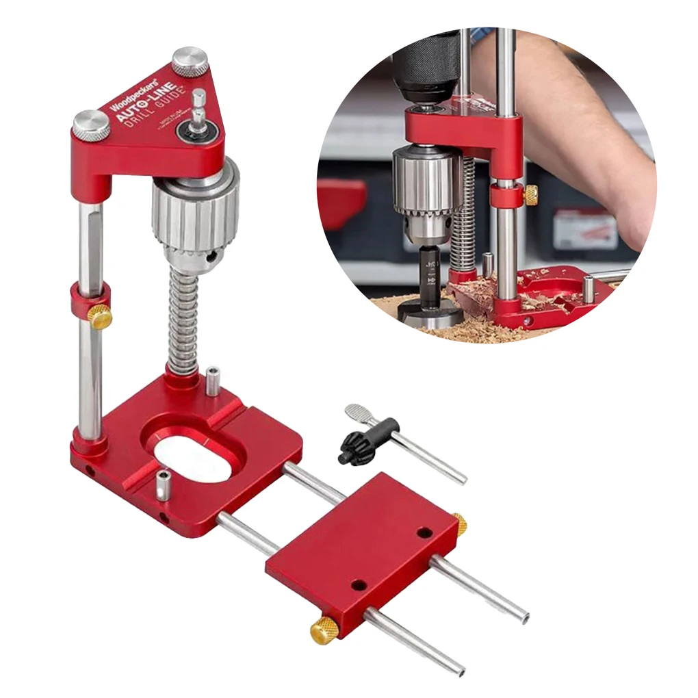 

Portable Woodworking Drill Locator Wood Accurate Bench Drilling DIY Tool Drilling Machinery Drill Bits Guide Locator Hole Opene