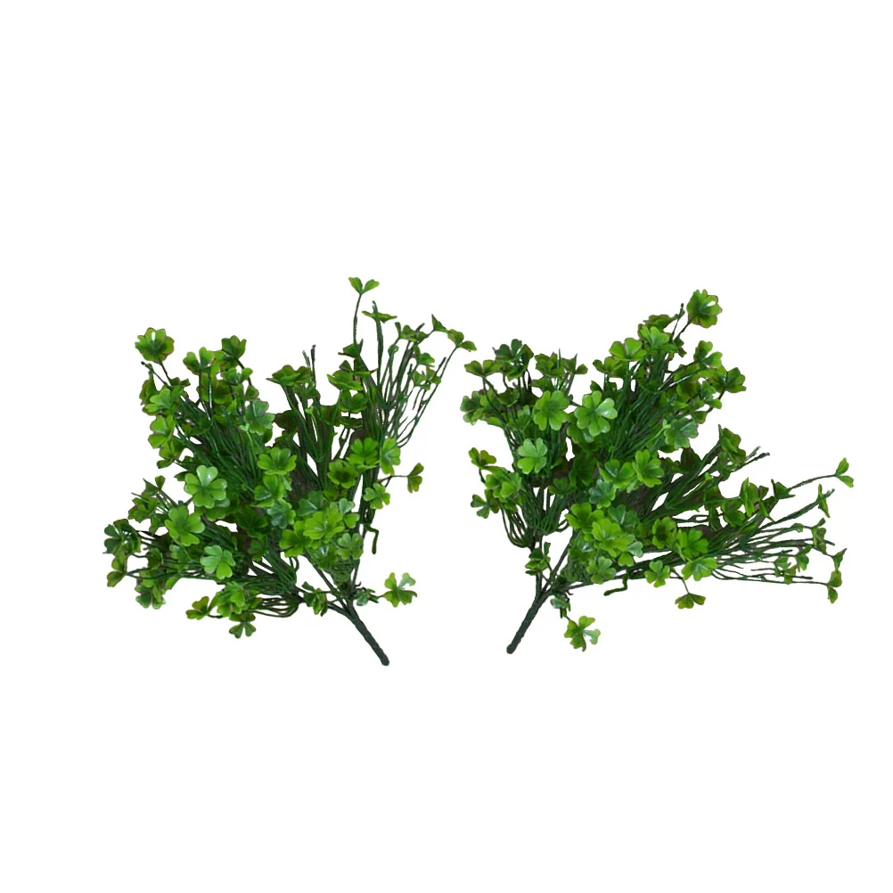 

Artificial Greenery Leaf Four Day Decor Fake St Patricks Faux Leaves Decorations Party Wedding Patrick Simulated S Shrubs Stems