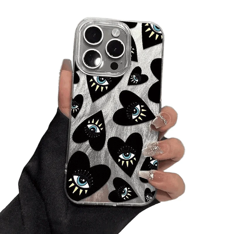Чехол для телефона Blue Eyes Evil Eye Black Heart для iPhone 17 Air 16 e 15 14 13 12 11 Pro Max Plus SE 2020 2022 (art.: 3920d2c8db13e) - 3920d2c8db13e