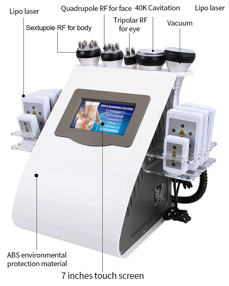 Радиочастотный инструмент 6 в 1 для снижения жира аппарат лазерной обработки и