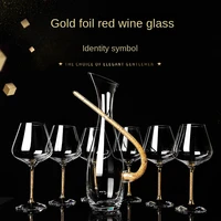 creative crystal glass24kgold foil red wine glass burgundy wine glass goblet high end home use set