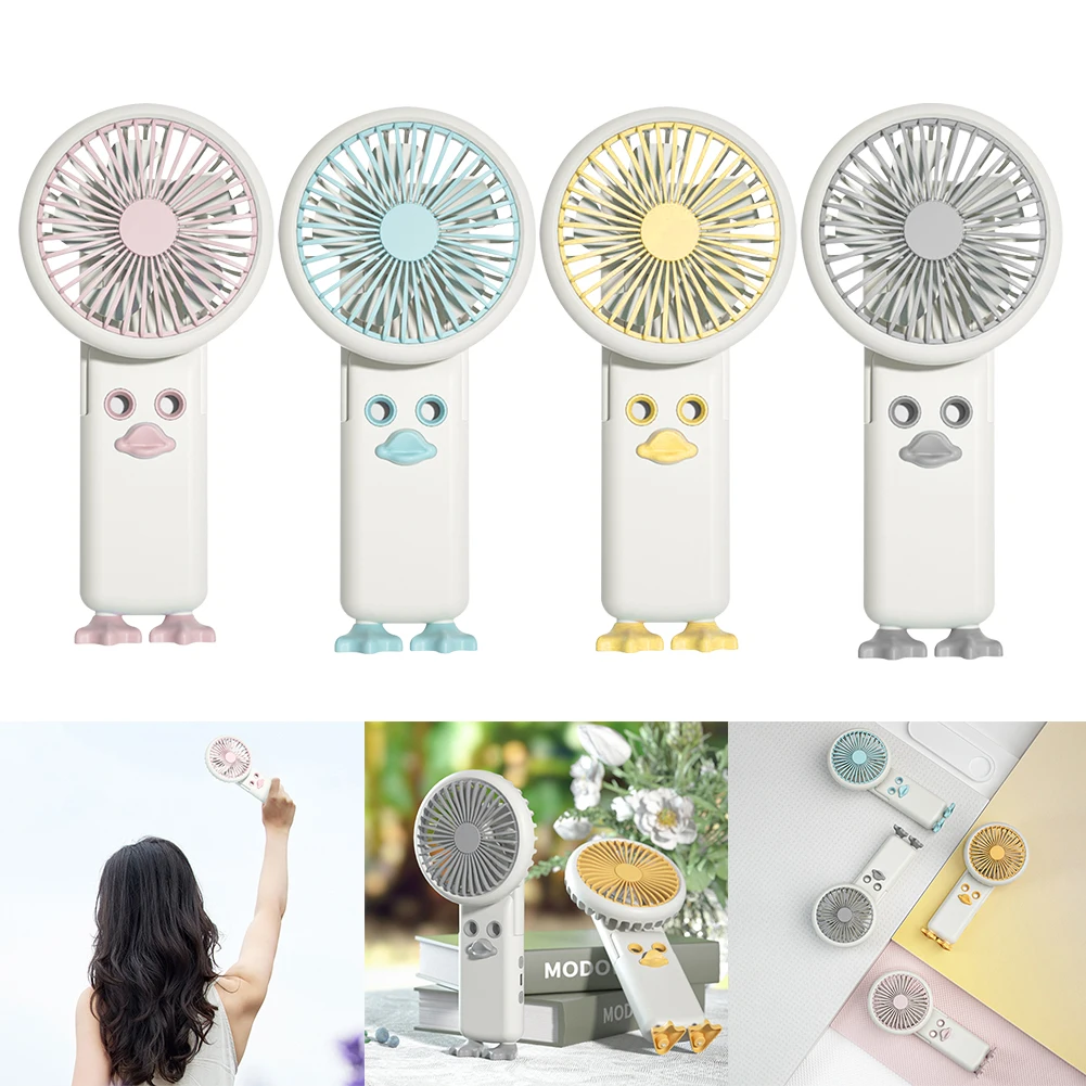 Портативный персональный вентилятор с USB-зарядкой мини-милый дизайн утки ручной