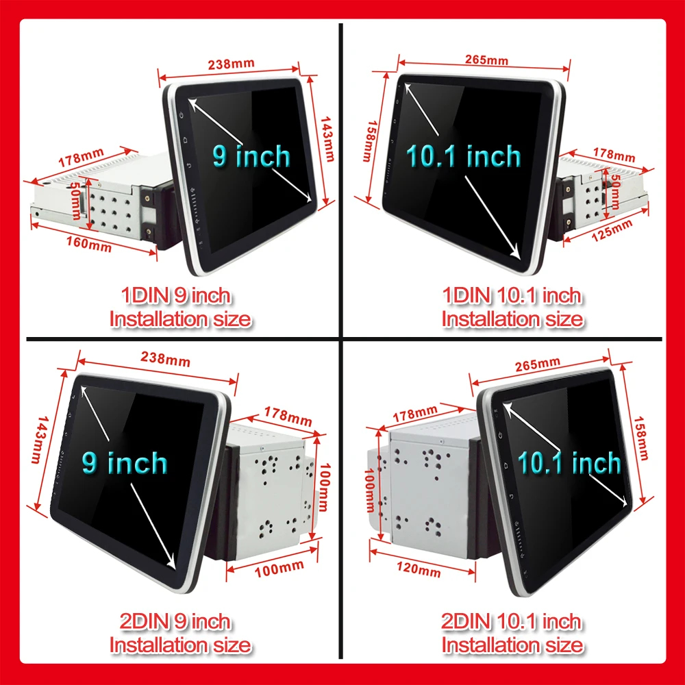 universal 1 din car multimedia player 910 inch touch screen autoradio stereo video gps wifi auto radio android video player free global shipping