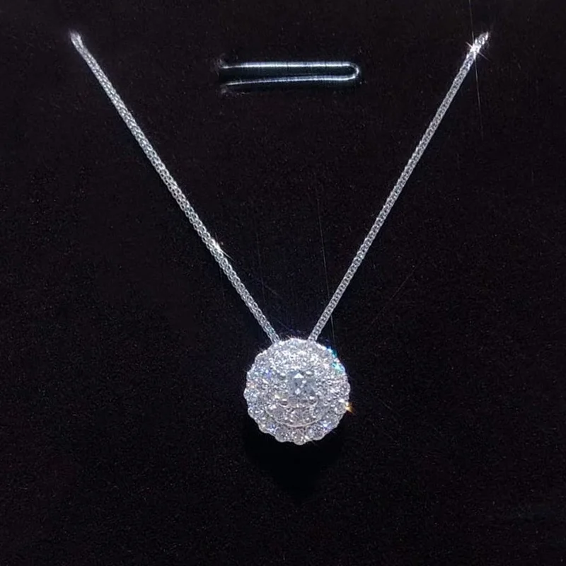 

New Dainty CZ Necklace Bridal Wedding Engagement Accessories Simple and Elegant Women's Hot Trendy Jewelry Drop Ship