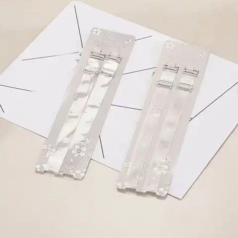 Metal Buckle Bra Straps Intimates For Women Underwear 1Pair Transparent Adjustable Bra Shoulder Straps Women Bras Accessories