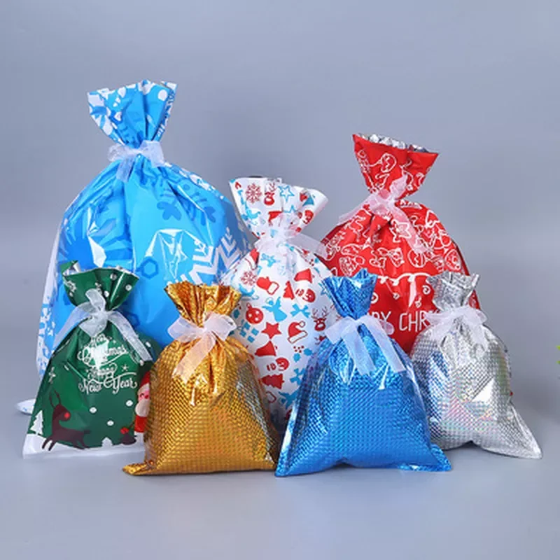 

3pcs Merry Christmas Gift Bags 2020 New Year Gift Packing Bags Santa Claus Candy Bag Presents for Home Christmas Decoration