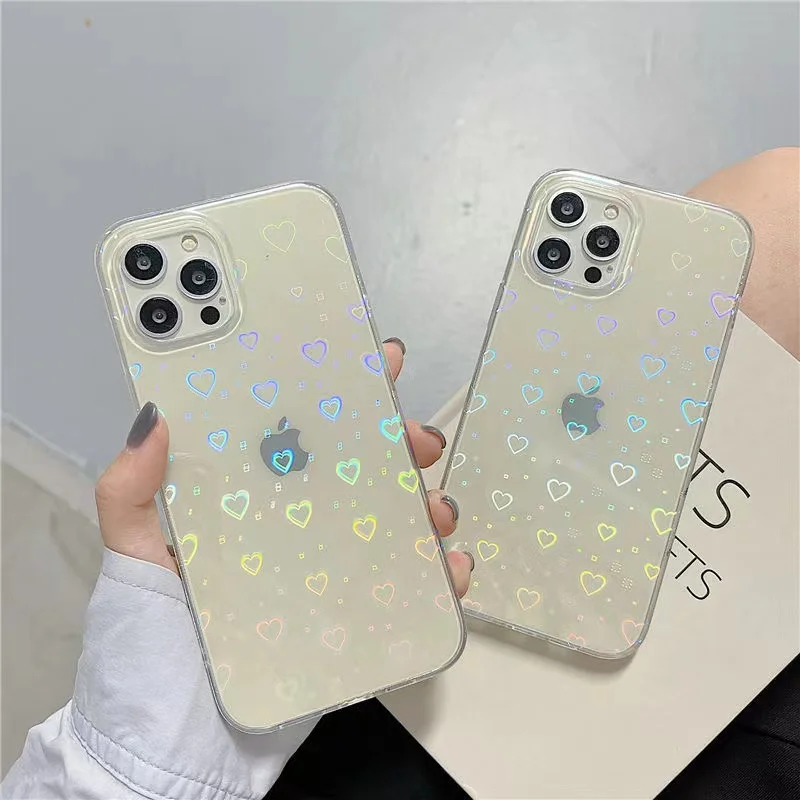 

Love Heart Lase Case For Xiaomi Poco X3 Pro Case For Xiaomi Redmi Note 10 9 9S 8 11 7 Pro 8T 9C 9A 10 Poco M4 X3 M3 F3 Pro Cover