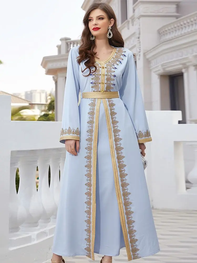 Женское длинное вечернее платье Рамадан Eid Mubarak женское Открытое в мусульманском