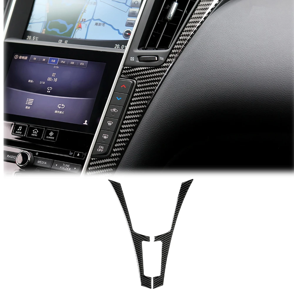 

Для Infiniti Q50 2014 2015 2016-2020 центральное управление по бокам F, украшение рамы, отделка, наклейка, Обложка, наклейка, аксессуары для интерьера автом...