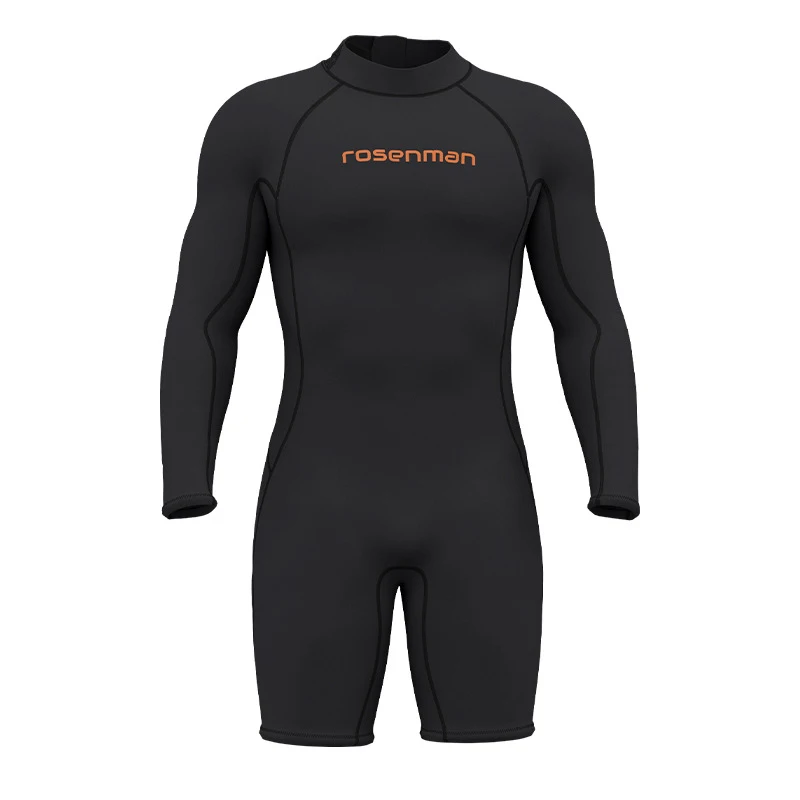 

Summer Men Wetsuit 3MM Neoprene Long Sleeve Shorts Diving Suit Scuba Spearfishing Snorkeling Surfing Wetsuit Thermal Swimsuit