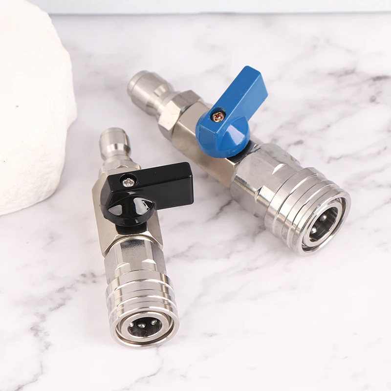 

1Pc High Pressure Washer Ball Valve Kit With 3/8 or 1/4 Inch Quick Connect Plug for Power Car Wash Pump Hose Switch