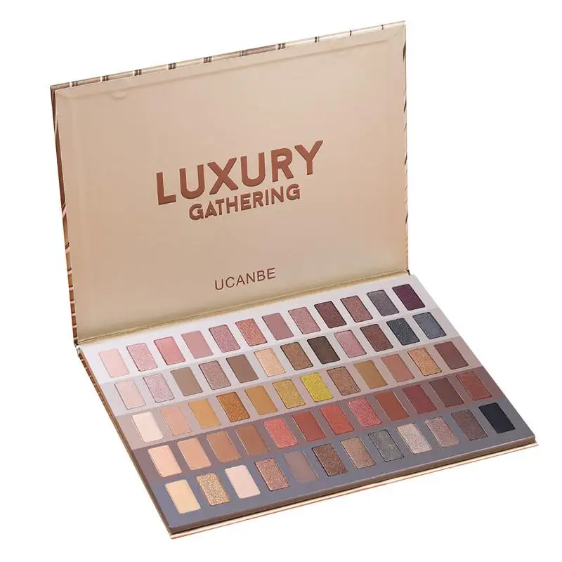 

Палитра матовых теней для век, 60 цветов, блестящие тени для век, водонепроницаемые стойкие тени для век, поддон для макияжа, мерцающие Модные женские красивые глаза