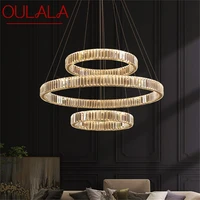 oulala modern pendant lamp led round luxury gold hanging decorative chandelier fixtures for hotel living room