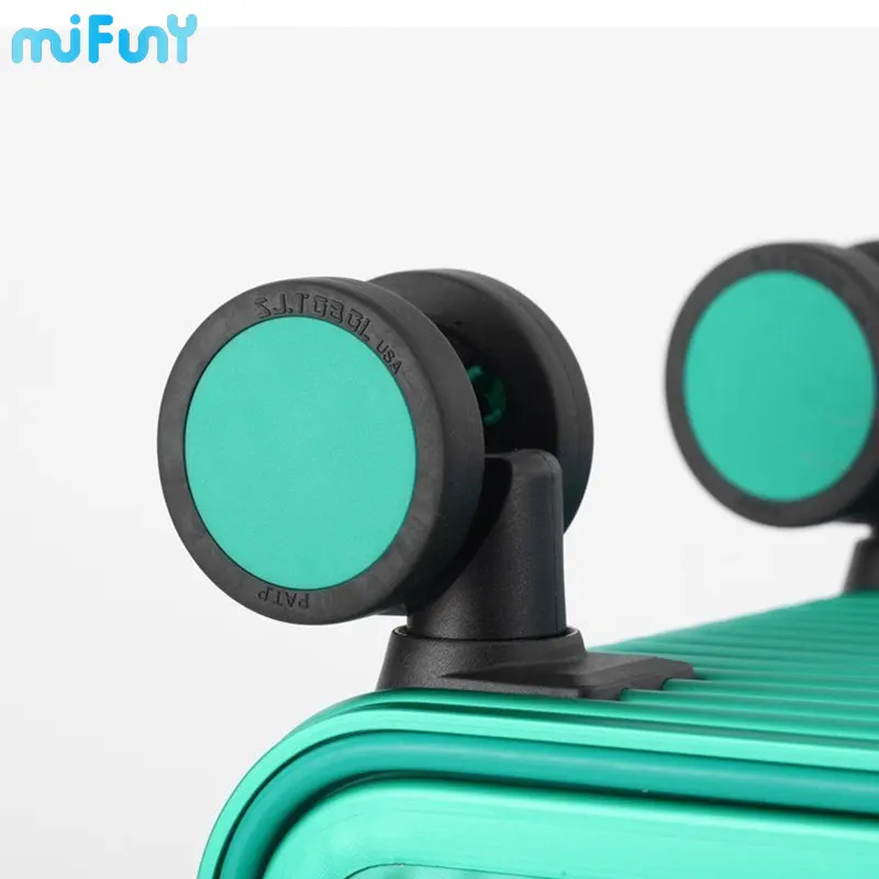 MIFUNY Aluminum Travel Case Carry on Luggage with Wheels Front Cover Open Rolling Luggage Spinner High Quality Business Suitcase