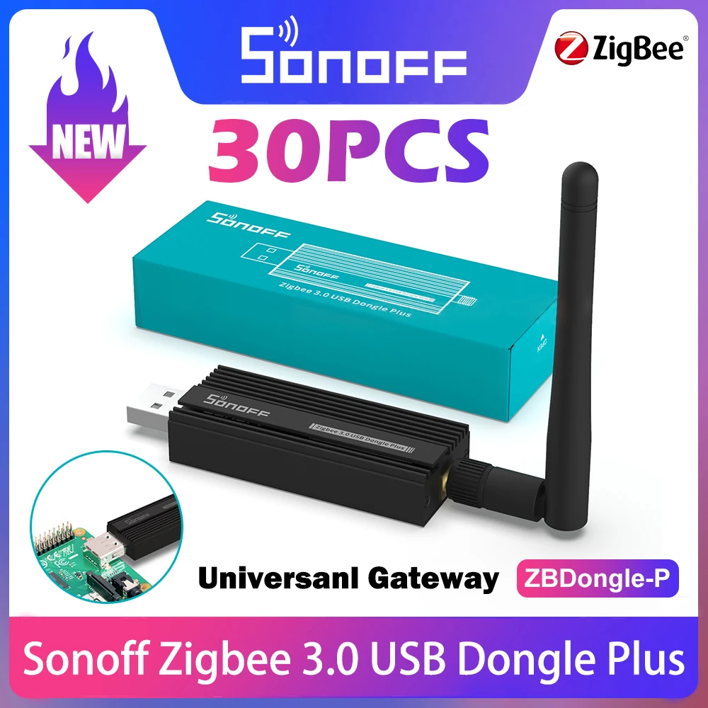 

SONOFF ZigBee 3.0 USB Dongle Plus Universal Zigbee USB Stick Gateway ZB Dongle-P Integrated Home Assistant Via ZHA ZigBee2MQ
